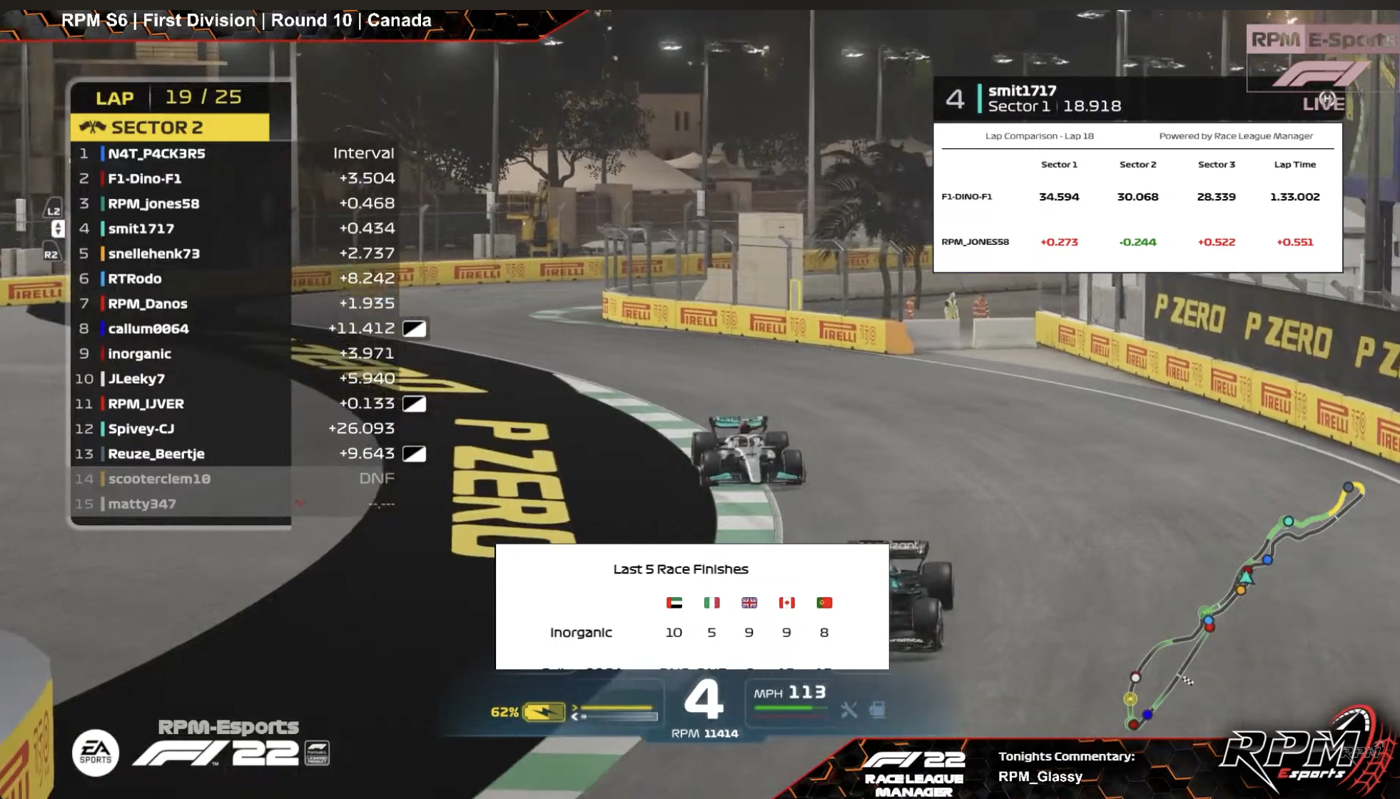 Racing League Manager Lap Comparison and race record